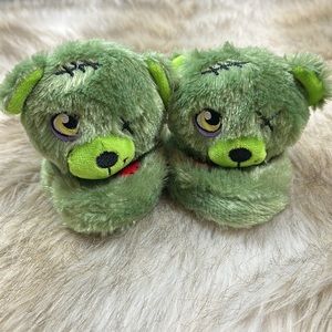 Size Small (10-11) Build-A-Bear Frankenstein Bear Slippers